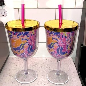 Lilly Pulitzer Acrylic Wine Glasses - Set of 2